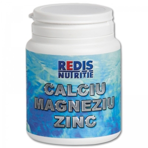 Supliment nutritiv Redis, Calciu, Magneziu, Zinc, 120 tablete