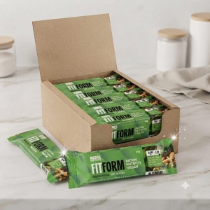 Pachet 10+2 Batoane proteice vegane Redis, FitForm-R 50 gr